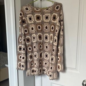 Show Me Your Mumu Crochet Patterned Women's Dress